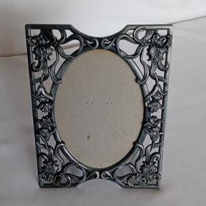 Vintage Y2K Silver Iris Photo Frame 3.5"×5"